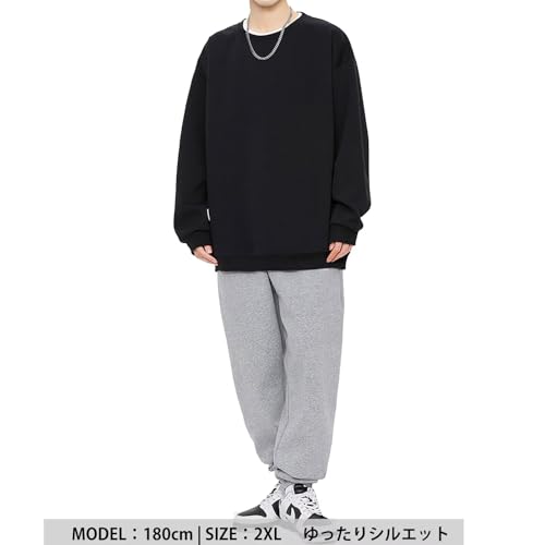 uptoyou トレーナー メンズ レディース スウェット クルーネック 長袖 11.3オンス の商品画像 2