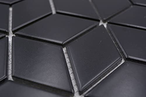 Mozaika ceramiczna mozaika kombi 3D kostka uniwersalna czarna matowa łazienka kuchnia ściana MOS13-POV5_f