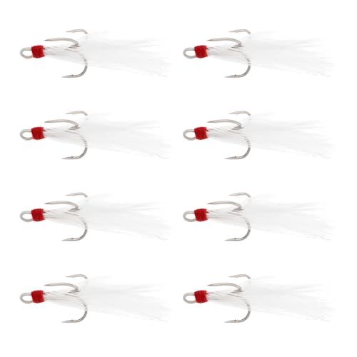 SG Store 30 Anzuelos Triples de Acero con Alto Contenido de Carbono para Pesca con Tres Garras para Pescadores de Agua Dulce Y Salada N.° 6