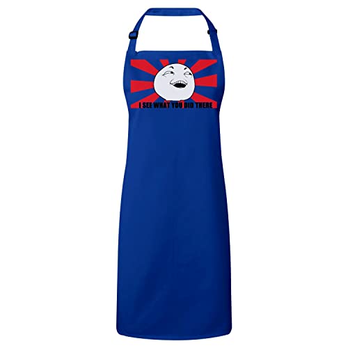 Tablier cuisine bleu rigolo pour animer vos barbecues et repas entre amis