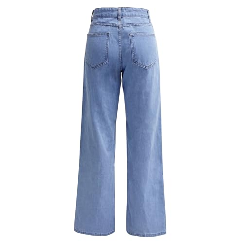 Women ​Sweatpant Jeans Straight Leg Boyfriend Denim Pants Low Rise Baggy Wide Leg Jeans Women's Loose Y2K Pants3