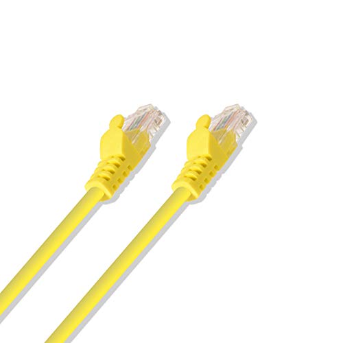 Cable de red Ethernet Cat-5e UTP RJ45 amarillo 2FT miniatura 2