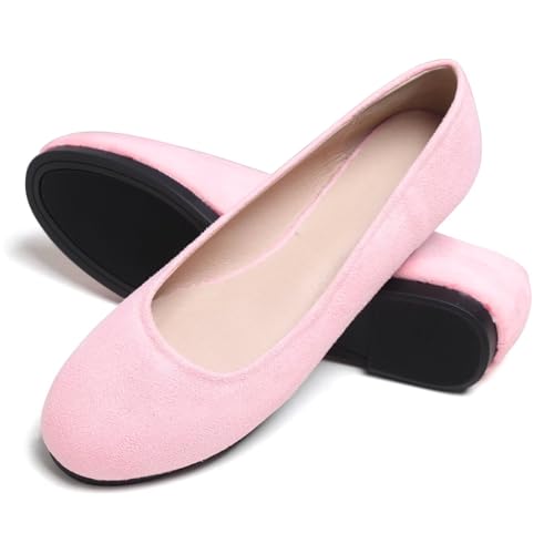 Image of Dear Time Women's Flats Comfortable Slip On Ballet Flats Soft Solid Casual Shoes