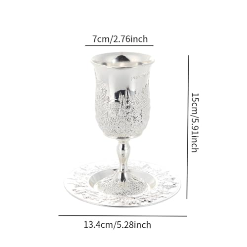 Coupe Kiddouch argent style Jérusalem le cadeau idéal pour anniversaires