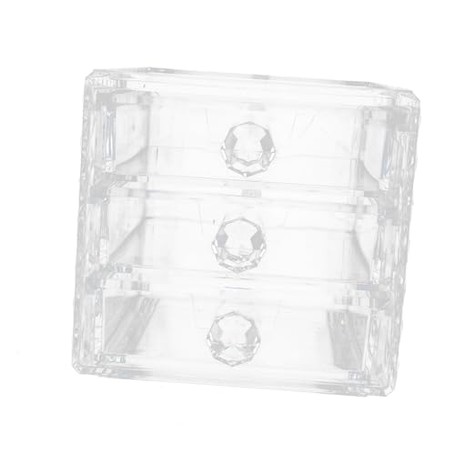 BIUDECO 透明アクリル多層引き出し式化粧品収納ボックス 小物類整理可能 軽量ポータブル ジュエリー兼用 家旅行対応 おしゃれ卓上収納ケー