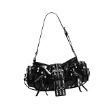 Vintage-Umhängetasche aus PU-Leder für Damen, Retro-Handtasche für Party, Arbeit, Alltag, Einkaufen, 24 x 10 x 14 cm