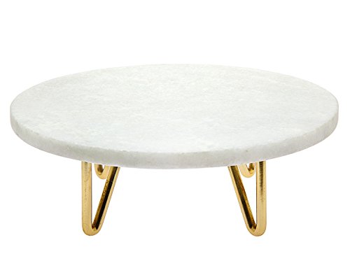 Godinger Marble Cake Stand, 10in, Round, Silver by Godinger - Used condition - US$33.18