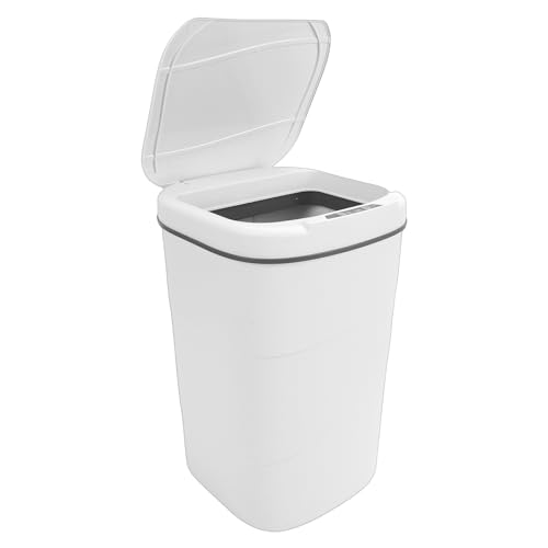 Bote de basura automático con sensor de movimiento 18L blanco miniatura 1