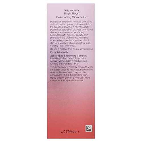 Image of Neutrogena Bright Boost Micro Polish, 3x power than normal scrub, powered by neoglucosamine, 75g & Neutrogena Oil Free Acne Wash For Acne Prone Skin With Salicylic Acid, 175ml