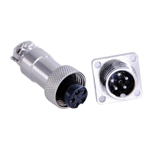 Conector de aviación GX12 hembra de 2 pines, terminal circular de 12mm para panel, 5 uds 5