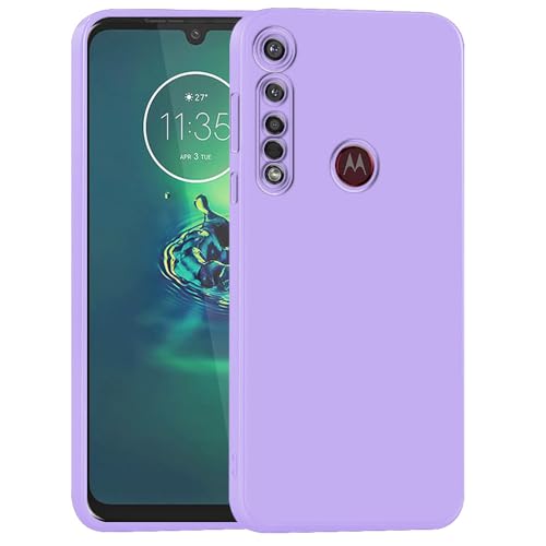 Image of Back Cover for Motorola Moto G8 Plus 4G | Full Camera Protection | Premium Liquid Silicon Case | Flexible Bumper Case for Motorola Moto G8 Plus 4G (Purple)