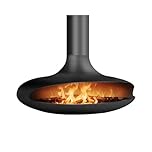Electric Fireplace - 3D Flame Simulation, Wood-burning Design for Living Room Decoration, Stylish Hanging Fixture