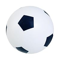 alldoro 60298 XXL Fußball, Kinderball aus Gummi, Spielball mit Sprungkraft, für Kinder ab 3 Jahren, schwarz-weiß, 75 cm