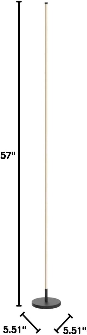 Dimensions of the TACAHE Minimalist Corner Floor Lamp