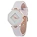 Produktbild Damen Strass Quartz Analog Armbanduhr Mode Uhren PU Lederband Fashion Watches Kleiduhr Dekoration Sportuhr Geschäftsuhr Geburtstag Jubiläum Volkstrauertag Valentinstag Geschenk (Weiß)