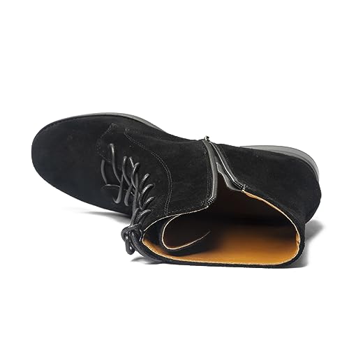 ONEENO Women's Lace-up Suede Ankle Boots4