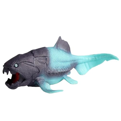 Figura animal de Dunkleosteus de goma flexible, modelo de acción realista para alivio del estrés y fines educativos, ideal para proyectos científicos, juguetes de aprendizaje, regalos de cumpleaños y