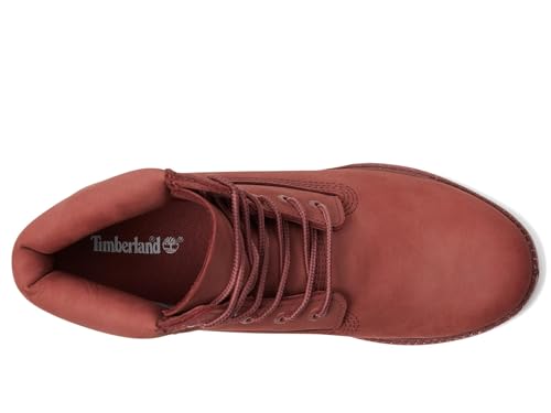 Timberland Timberland Women's Premium 6 Inch Lace Up Waterproof Boot, Medium Red Nubuck, 8 Medium
