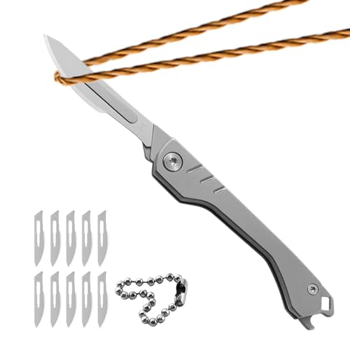 Navajas De Bolsillo Para Hombres,Cortador Plegable De Acero Inoxidable En Forma Bolígrafo | Equipo Caza Para Taller Senderismo Cocina Hogar Mochilaje Aventura Diaria Garaje Motocicleta Automóvil