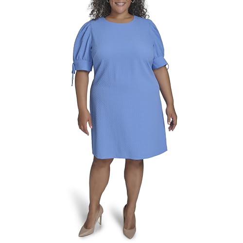 Image of Tommy Hilfiger Women's 3 /4 Sleeves Diamond Bouquet Shift Dress