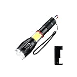 DEKOPRO LED Rechargeable Flashlight, Magnetic Flashlight 1000 Lumen with COB Sidelight, 6 Modes...
