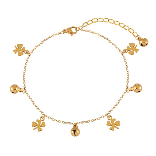 Image of Dainty Gold Shell Pearl Charm Ankle Bracelet for Women Trendy non-Tarnish Adjustable Anklet Summer Beach Fashion Jewelry Gift