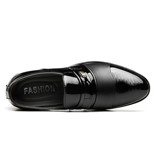Men's Patent Leather Slip-on Dress Loafers Shoes Formal Tuxedo Shoes Work Business Office Dress Shoes3