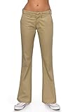 KHAKI & BLUE Women's Work Pants – Low Rise Flared Leg Bootcut Casual Trousers with Pockets 79626JTW098CA Khaki 12