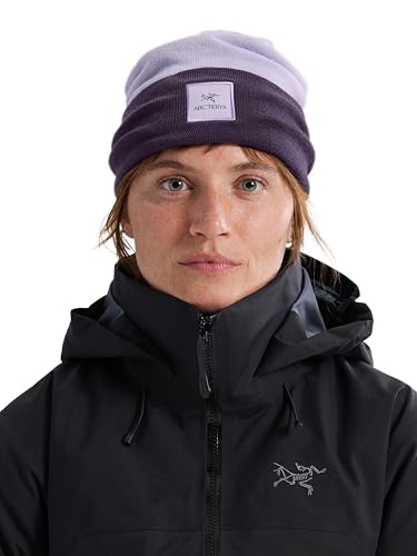 Arcteryx Color Block Toque Unisex | Midweight Hiking Toque for Moderate Cold Conditions | Mallow/Moondrop One Size