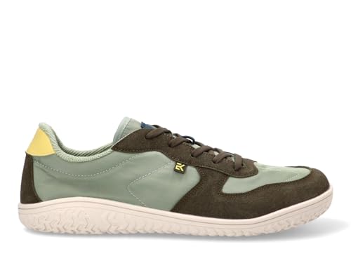 Etika Zapatillas Deportivas Respetuosas para Hombre, Diseño Minimalista Combinado con Puntera Ancha y Suela Zero Drop, 82041 Verde - 44