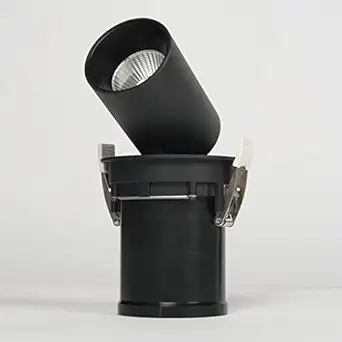 Harold Electricals 25 Watt Adjustable Recessed LED COB Spotlight for Wall Ceiling, Living Room, Home & Office - Warm White Light (Black Body)