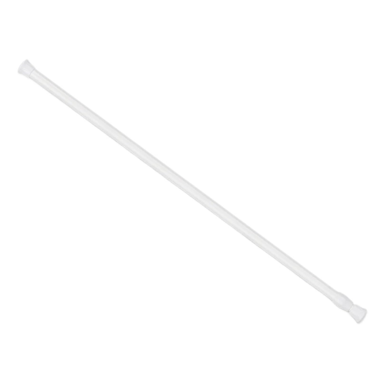 2Pcs Extendable Metal Curtain Rod Spring Loaded No Drilling Telescopic Shower Pole For Bathroom for Bathroom(60-110CM)