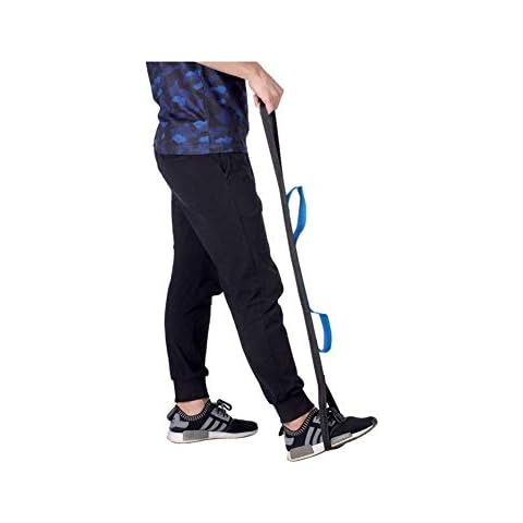 Leg Lifter Strap Rigid Foot Lifter & Hand Grip, Mobility Lift Leg Raiser Aids for Elderly, Handicap, Disability, Pediatrics 37” Mobility Aids for Wheelchair, Bed, Car, Couch, Hip & Knee Replacement Cover