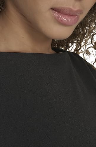 Image of Calvin Klein Scuba Crepe Boat Neck Midi