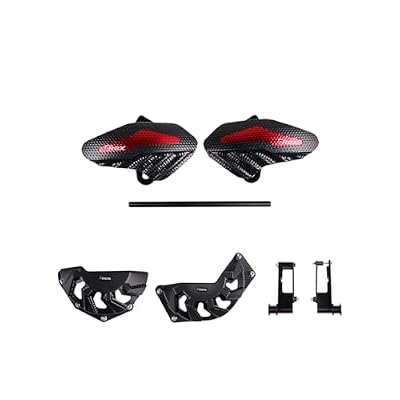T-Rex Racing No Cut Frame Sliders Case Covers Spool Adapters Compatible Honda 2019-2022 CB500F / CB500X / CBR500R (Red)