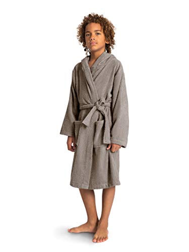 Sioro Terry Cloth Cover-Ups For Kids Cotton Cover-Up For Girls Boys Hooded Warm Cover-Up Long Soft Towel Wrap Christmas Cover-Ups Falcon Grey 4-5T #TOP3