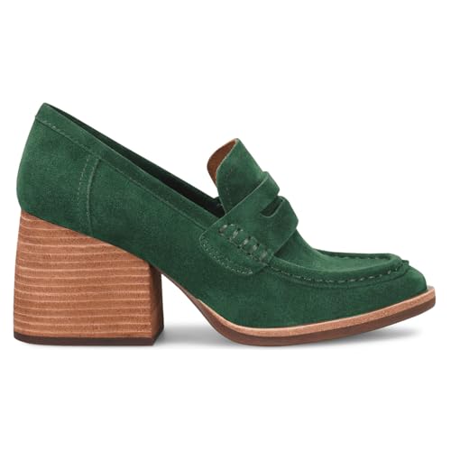Image of MOOMMO Women Chunky Platform Loafers Pumps Round Closed Toe Slip On Penny Loafers Suede Block High Heels Oxford Shoes Formal Classic Thick Heel Dress Loafer Office Ladies Vintage Comfort 4-11 M US