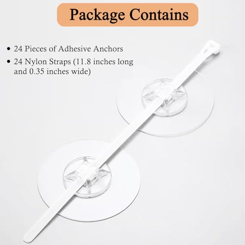 Furniture Anchors 24pack(12 Pairs) No Drill Furniture Straps for Baby Proofing Self-Adhesive Securing 180lbs Prevent Falling Anti Tip Earthquake Straps for Toddlers Kids Children Pets Safety