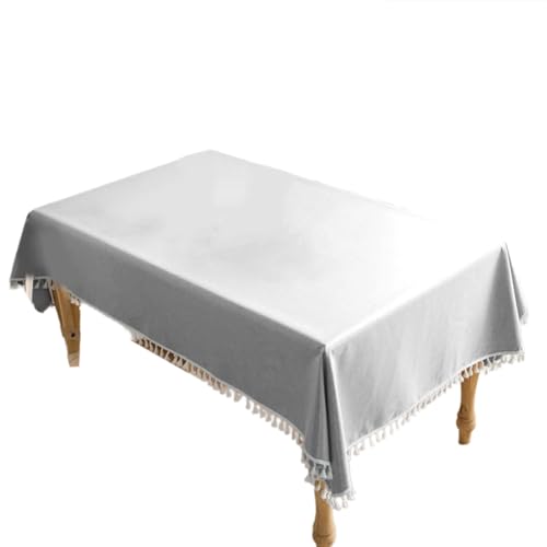 Nappe salle à manger rectangulaire moderne coton lin housse table imperméable - 2