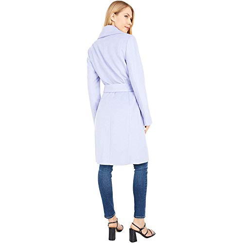 Cole Haan Slick Wool Wrap Coat W/Exaggerated Collar Lavender 10 #TOP1