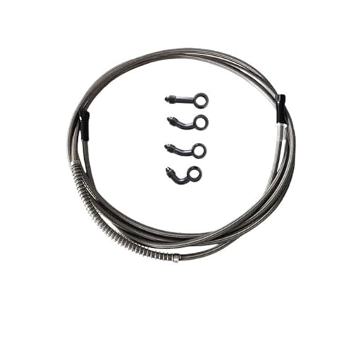 Flexible frein hydraulique 150cm avec banjos de 0° à 90° pour moto et vtt