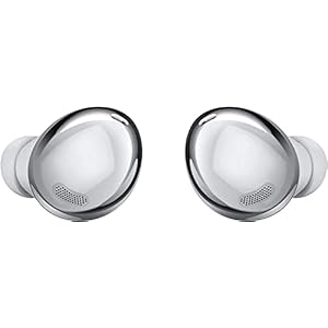 Samsung Galaxy Buds Pro, draadloze hoofdtelefoon, draadloze oordopjes, duurzame accu, 3 microfoons, geluid door AKG, 2-weg luidspreker incl. Araree Clear Cover, Phantom Silver (Duitse versie)