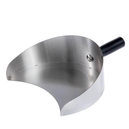 ccuzs Meat Catcher Pan, Stainless Steel Barbecue Shovel, 8.86x6.89x3.15 Inches, Handheld Rotisserie Catcher, Perfect for Shawarma, Doner Kebab Grill, BBQ Accessories