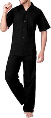 Image of Men's Cotton Plain /Solid Top and Pyjama Set Pack of 1