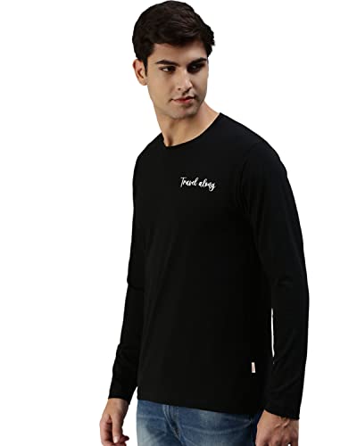 Image of Veirdo Pure Cotton Full Sleeves Round Neck Cool & Stylish Graphic Printed T-Shirt for Men & Boys