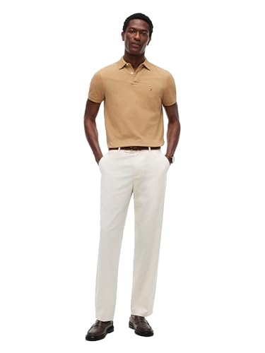 Image of Tommy Hilfiger Men's Short Sleeve Polo Shirts in Regular Fit With Stretch and Organic Pique Cotton
