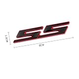 QAZWSXD swaiwai Auto-3D-Metall-SS-Logo-Aufkleber und Abziehbilder, passend for Chevrolet SS Cruze Camaro Captiva Aveo Auto-Emblem-Abzeichen-Aufkleber (Color Name : C)