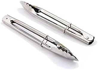 Bag Clips 1/2pcs Stainless Steel Salad Tongs BBQ Kitchen Cooking Food Serving Utensil Tong Kitchen Accessories Tools Restaurant Food Folder (Color : 1Pcs) (2pcs)