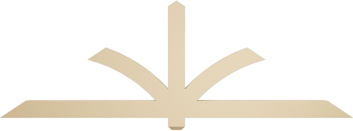 84"W x 28"H x 4"D x 4"F, 8/12 Pitch, Redmond Signature Urethane Gable Bracket, Primed Tan