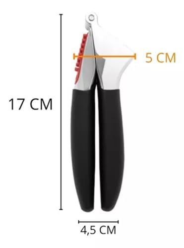 Espremedor De Alho Amassador Aço Com Desobstruidor Premium